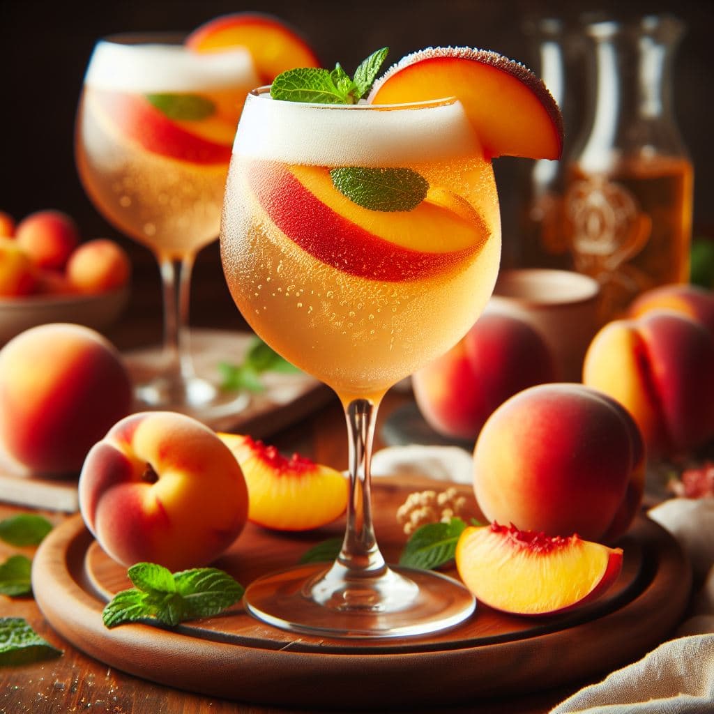 Mocktail Peach Bellini